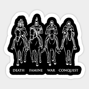 four horsemen of the apocalypse Sticker